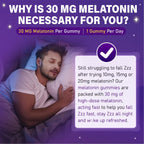Melatonin 30mg Gummies for Adults - Sugar Free Melatonin Gummies | Maximum Strength with Magnesium, B6, GABA & Botanical Blend - Non-Habit Forming, Vegan, Non GMO, Natural Mixed Berry Flavor