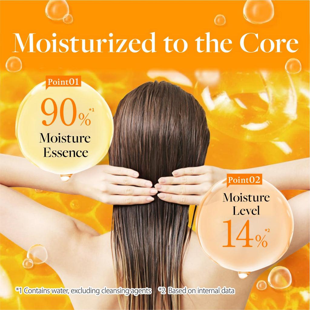 [Genuine Product] &honey Melty Moist Repair Shampoo & Conditioner Set 440mL+450g/14.87.fl.Oz+15.69Oz Sulfate-Free Moisturizing Hair Care Tame Frizz Waves