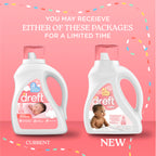 Dreft Liquid Laundry Detergent for Babies, tackles 100% of common baby stains, Unscented Laundry Detergent, 84 fl oz, 64 Loads
