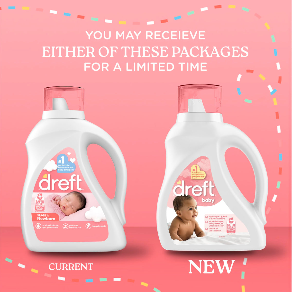 Dreft Liquid Laundry Detergent for Babies, tackles 100% of common baby stains, Unscented Laundry Detergent, 84 fl oz, 64 Loads