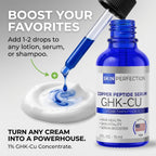Buy now Skin Perfection GHK-CU Copper Peptides Serum for Face & Hair - Copper Peptide for Skin, Hair & Scalp - 1% Blue Liquid for Face, Neck, Body, and Scalp â€“ Multi-Use Serum Booster with Dropper 0.5 fl oz at indiglob india