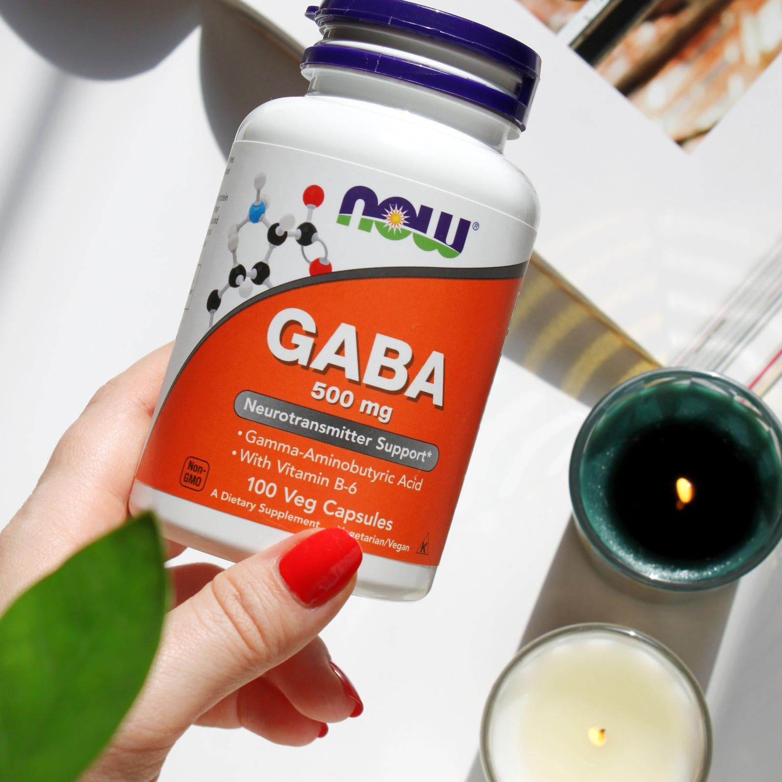 Buy now NOW Gaba 500mg, 100 Veg Capsules at indiglob india