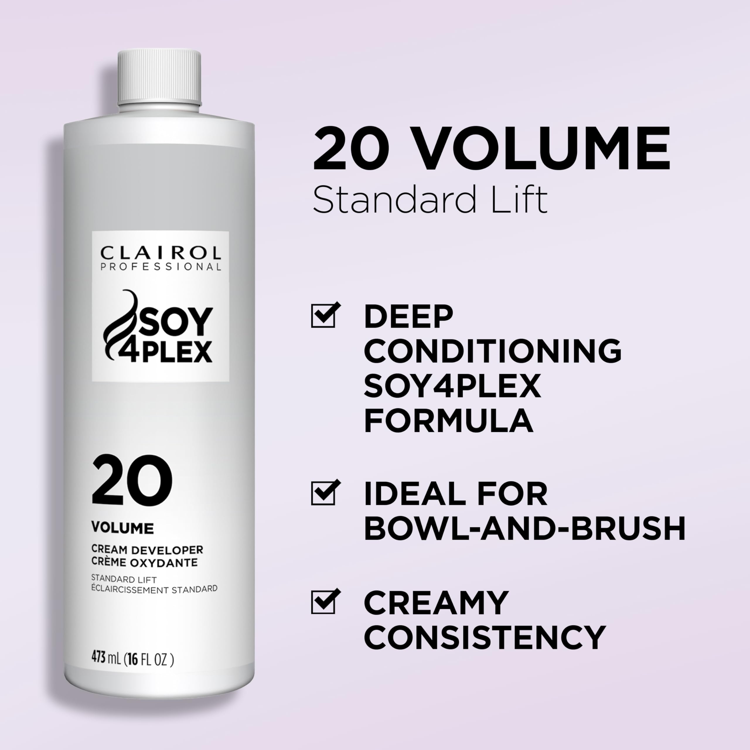 Clairol Professional Crème Permanente 20 Volume Hair Developers | For Coloring, Lightening & Lifting with Deep Conditioning Formula
