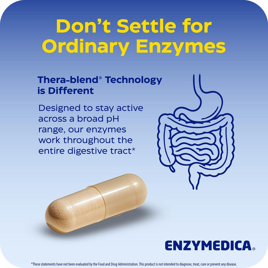 Enzymedica Digest Basic - Helps Gas & Bloating - 30 Caps | Digestive Enzyme Supplement for Women & Men, Enzyme Capsules for Digestion, Gut Health Support, For Sensitive Stomachs, Vegan