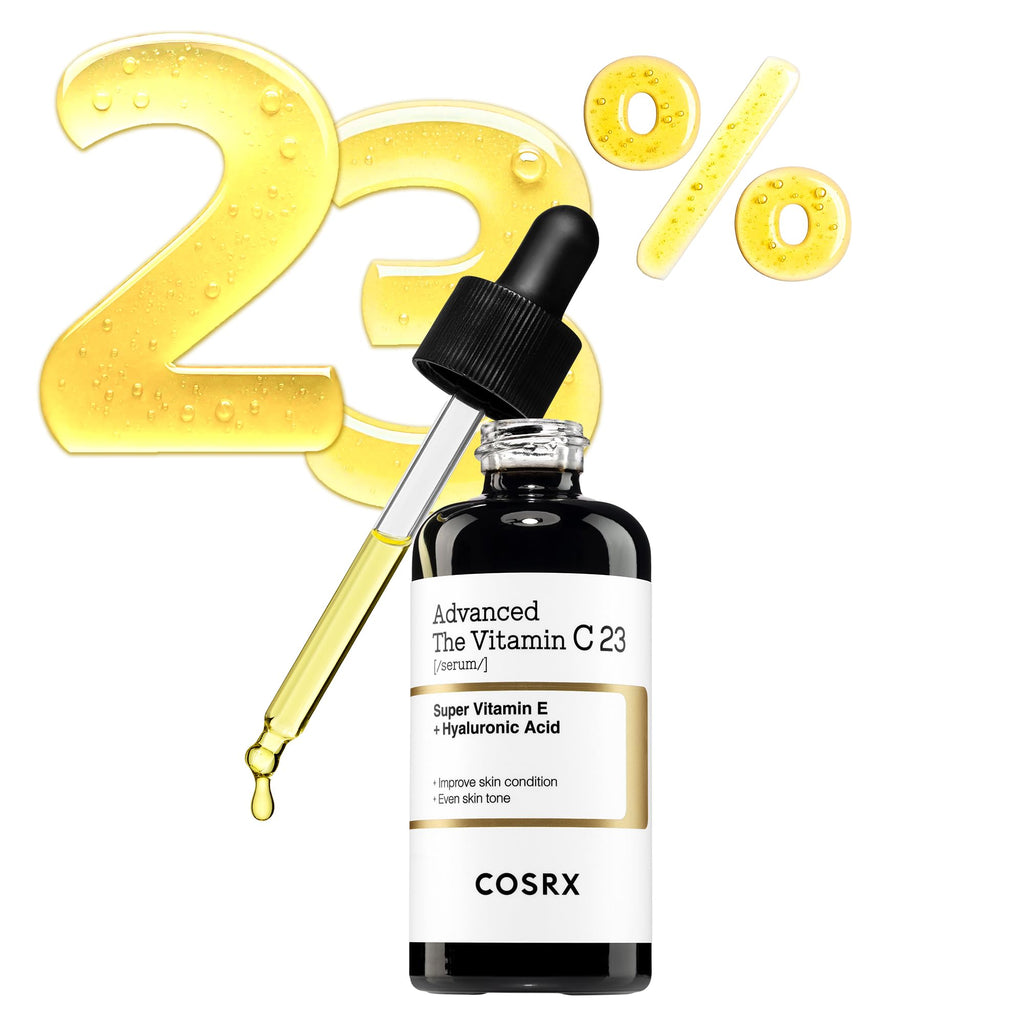 COSRX 23% Pure Vitamin C Serum for Face with Vitamin E, Glutathione, 0.7oz | Korean Vitamin C Serum, Anti-aging Serum for Fine Lines, Uneven Skin Tone & Dull Skin, Korean Skin Care