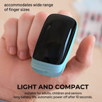Finger Pulse Oximeter, Fingertip Blood Oxygen Saturation with Pulse Monitor Rechargeable, Accurate Spo2 Reading for Home, Outdoor Sports，Blue