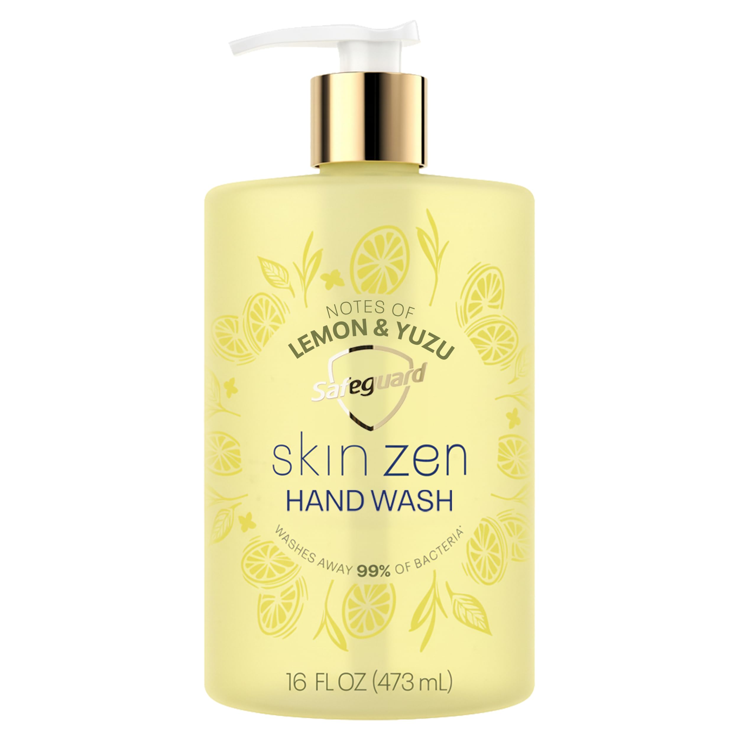 Safeguard Liquid Hand Soap, Skin Zen, Washes Away 99% Bacteria, Made with Natural Moisturizers & 2X Skin Conditioners, Safeguarding Families, PH Balanced Formula, Vanilla & Cashmere Scent, 16 oz