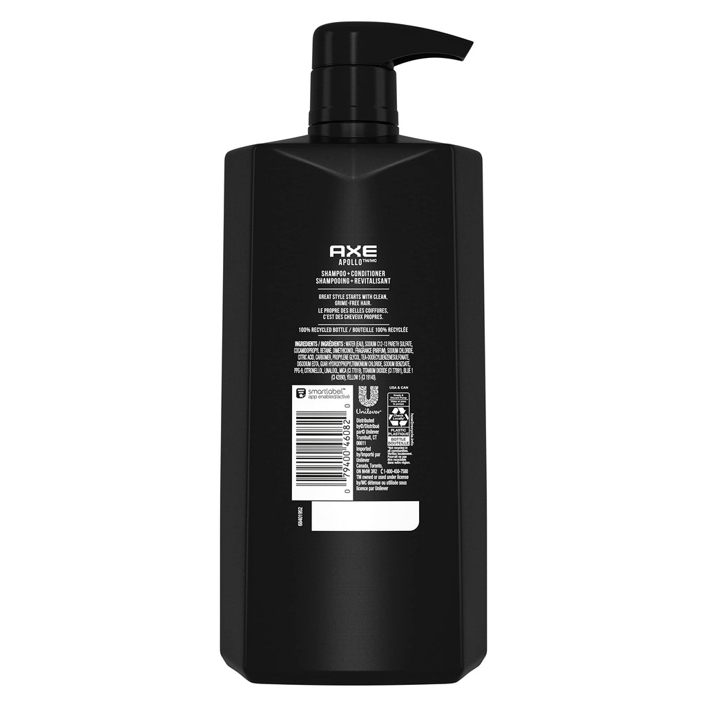 AXE 2-in-1 Shampoo & Conditioner Apollo Wash & Care 28 oz 4 Count
