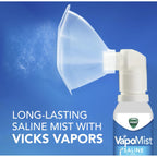 Buy now Vicks VapoMist Saline Refill, Gentle Saline Mist with Soothing Vicks Vapors, Non- Medicated, 1.7 oz at indiglob india