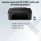 Canon PG-275 XL Genuine Black Ink Cartridge, Compatible with TS3520/3522, TR4720/4722, TR4723/TR4725
