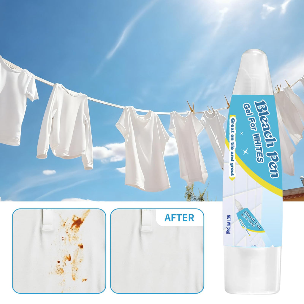 Bleach Pen, Bleach Pen For Clothing, Stain Remover Pen, Instant Travel Stain Cleaner for Clothes, Food, Wine, Coffee, Makeup, Clothing Bleached DIY Design, Portable & Easy Use (1 pack)