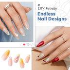Modelones Short Almond Nail Tips set includes 360 pieces for endless DIY nail designs. Authentic product for nail art enthusiasts.