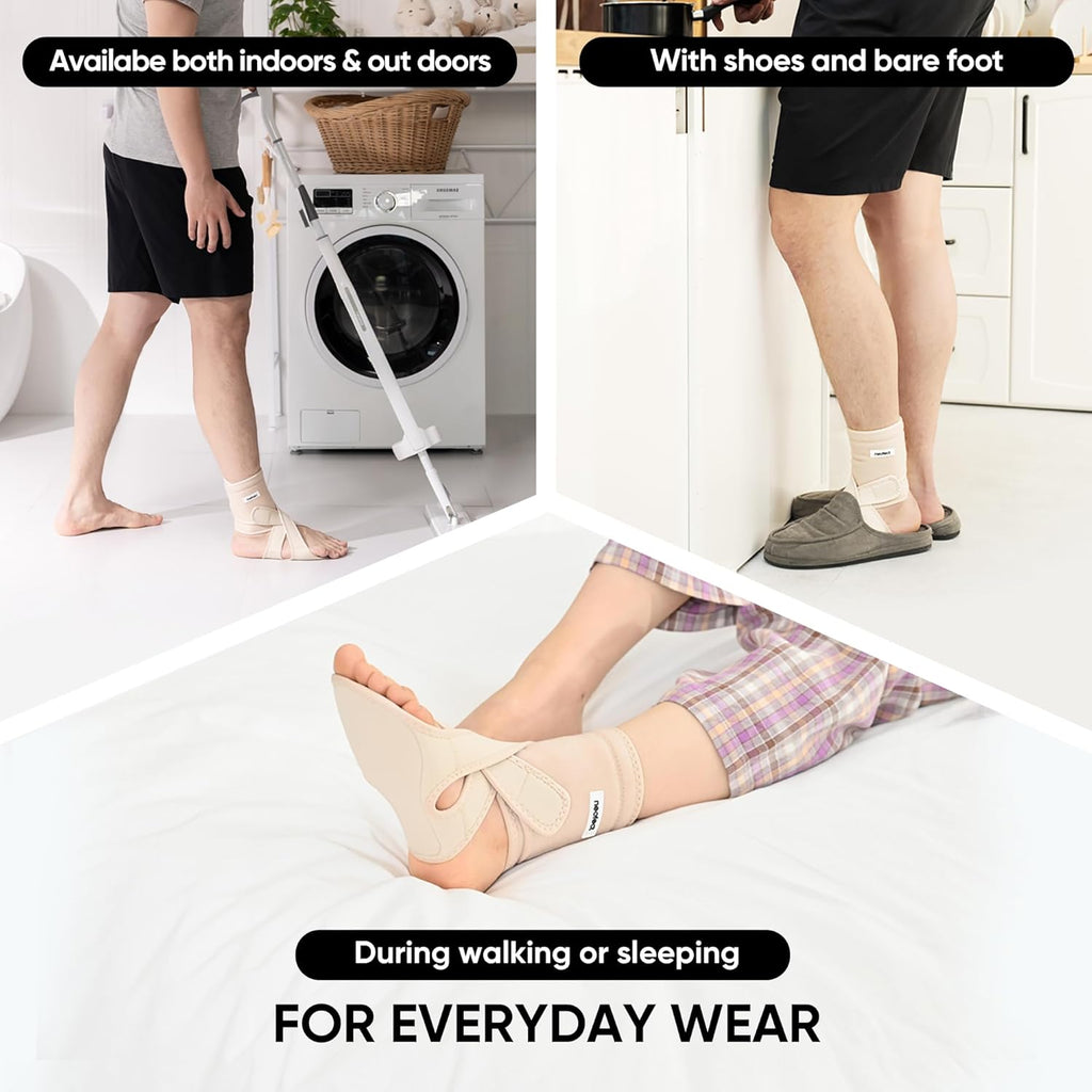 Buy now NEOFECT Drop Foot Brace Beige Right AFO Foot Drop Brace for Walking, Drop Foot Brace with Shoes, Stroke Recovery Equipment, Foot Drop Brace for Sleeping, Adjustable Ankle Brace (Right) at indiglob india