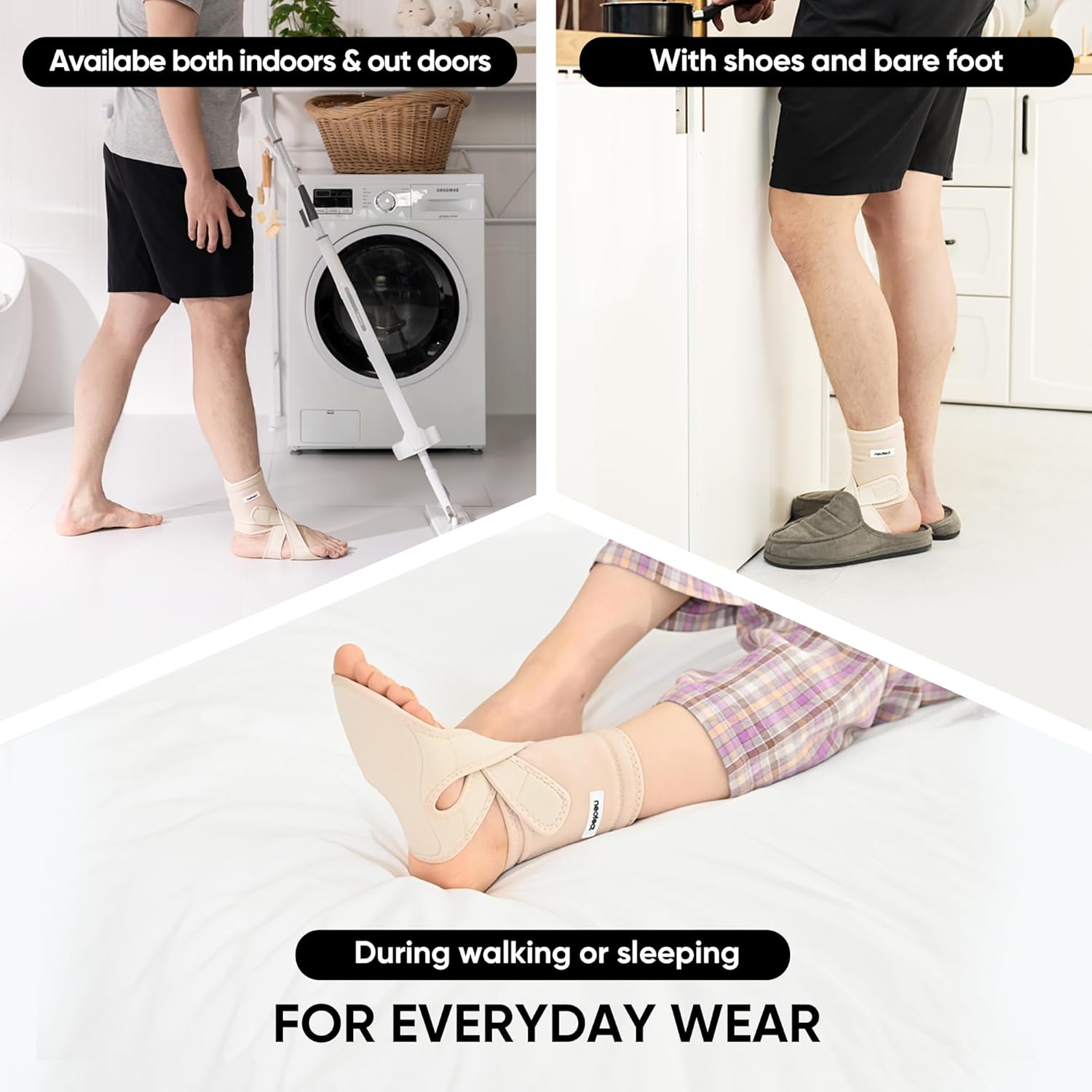 Buy now NEOFECT Drop Foot Brace Beige Right AFO Foot Drop Brace for Walking, Drop Foot Brace with Shoes, Stroke Recovery Equipment, Foot Drop Brace for Sleeping, Adjustable Ankle Brace (Right) at indiglob india