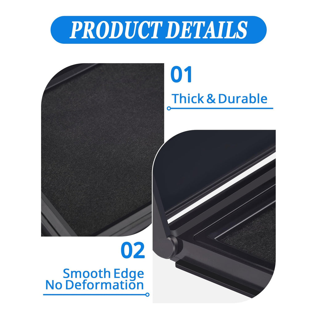 Black Ink Pad, 4 x 2.5 Inch Felt Stamp Pad for Crafts & Office