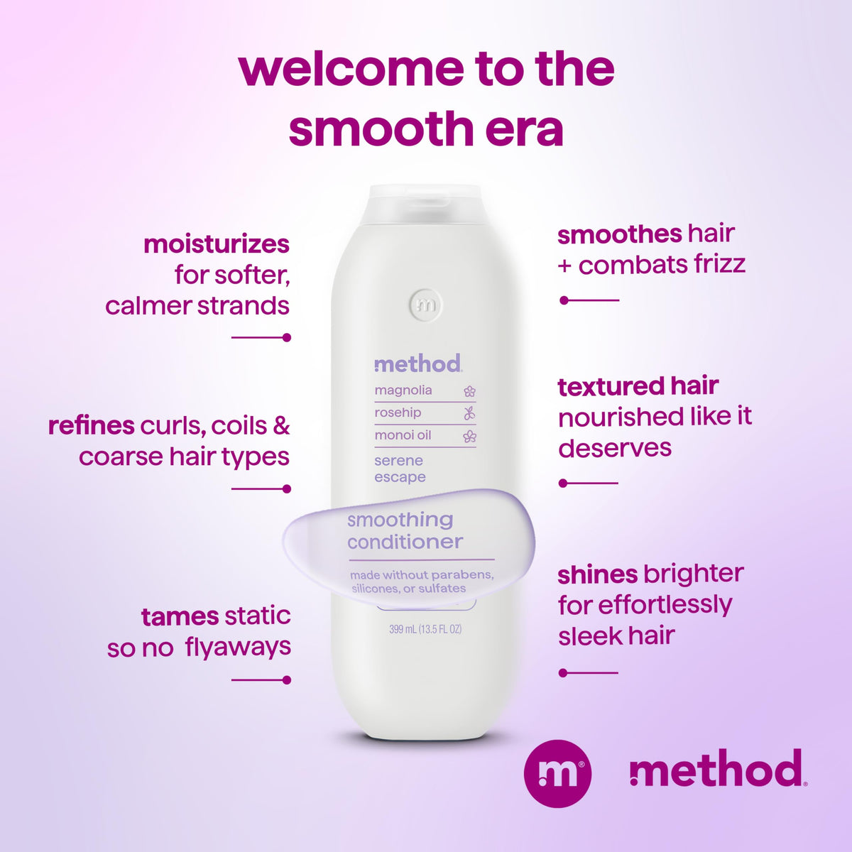 method Smoothing Conditioner, Serene Escape, 13.5 fl oz