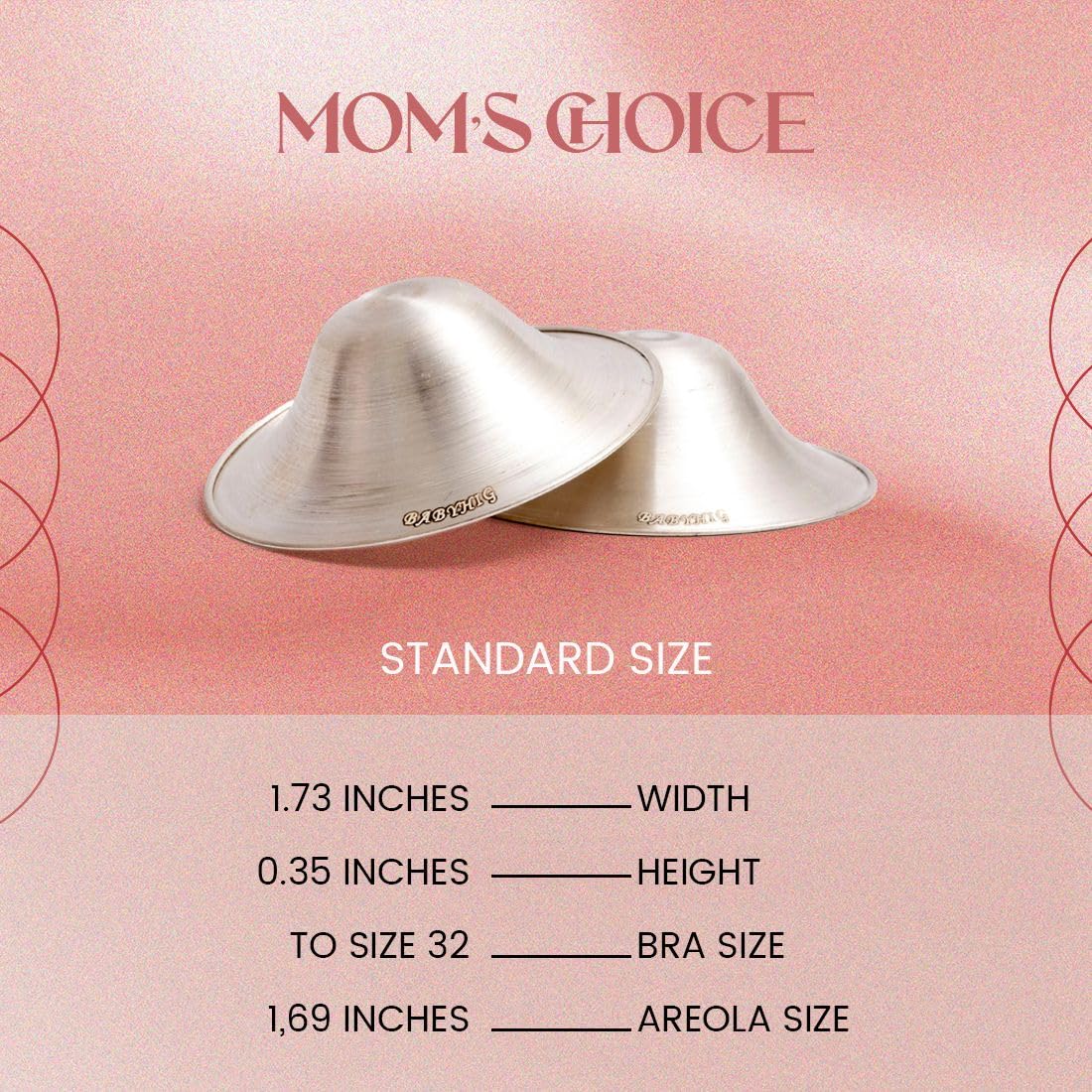 The Orginal Silver Nursing Cups – Silver Nipple Shields for Breastfeeding - Nipple Guards Protector for Breastfeeding - Nipple Shields for Nursing Newborn – Nickel Free – 925 Silver