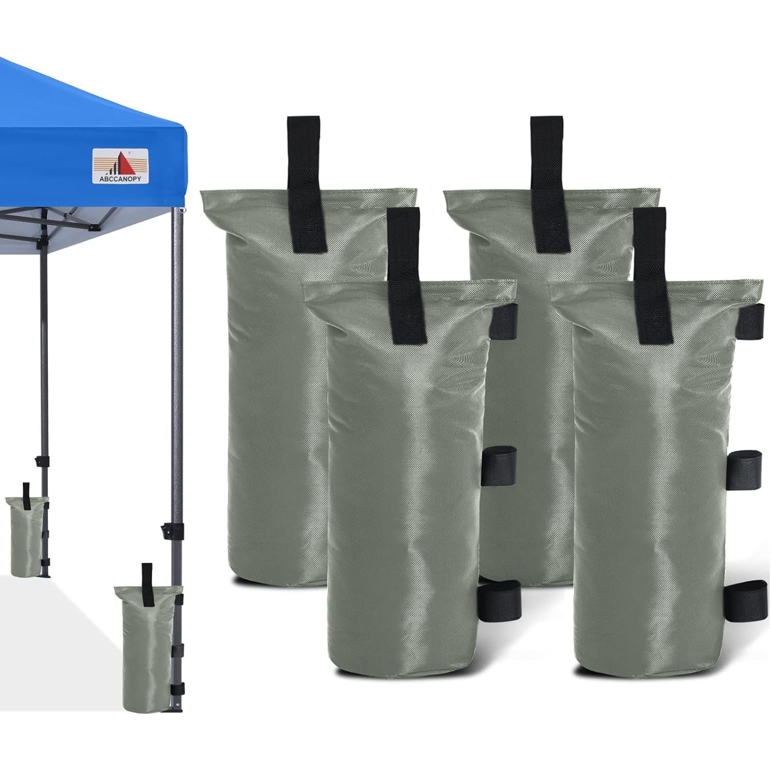 Buy now ABCCANOPY Canopy Weights Set of 4-120LBS Sand Bags for Pop up Tent, Weight Bags for Outdoor Gazebo, Trampoline, Pergola, Blue (Without Sand) 120lbs Gray at indiglob india