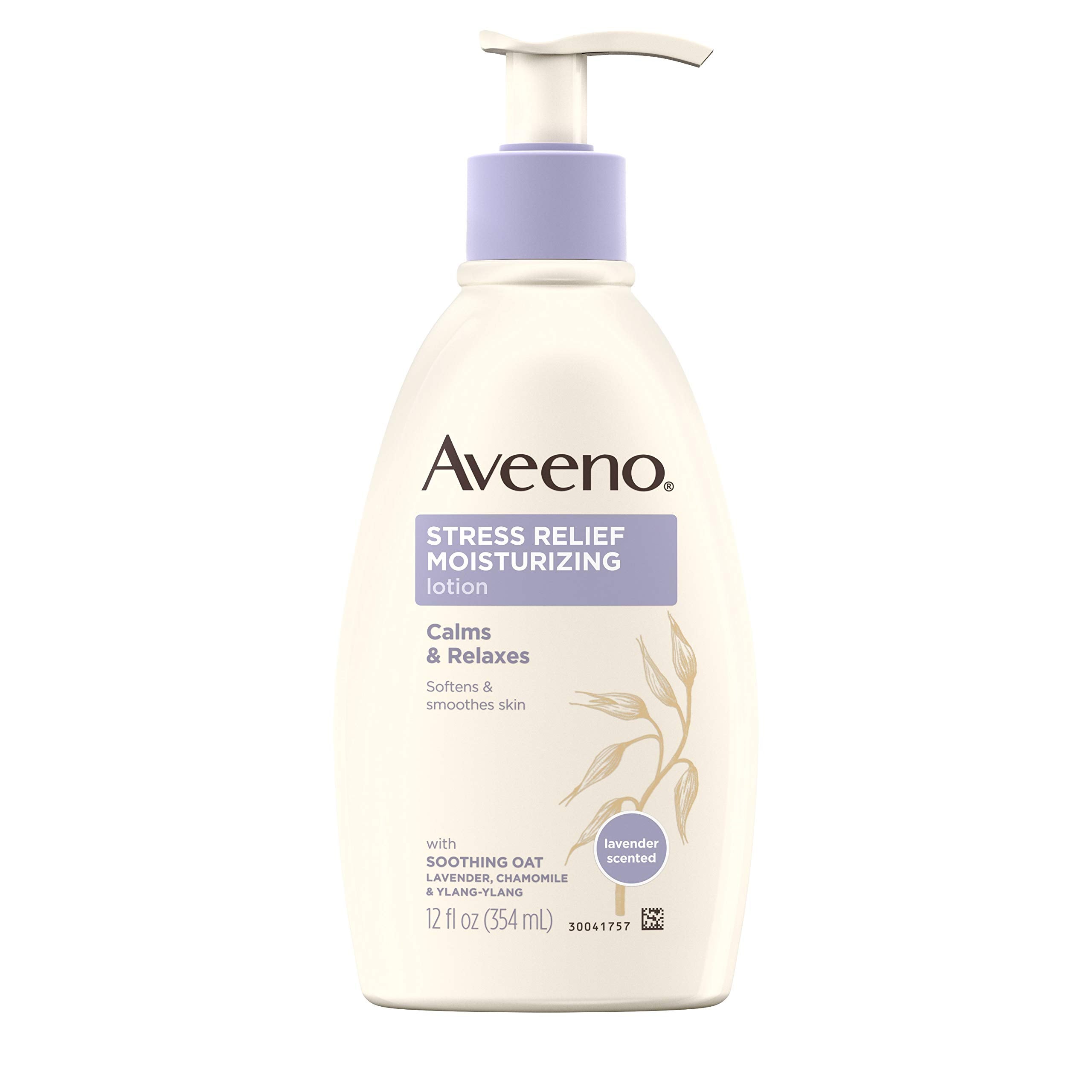 Aveeno Stress Relief Moisturizing Lotion, 12 Fl. Oz (Pack of 4)