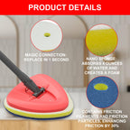 Spin Mop Replacement Head Compatible with O Cedar EasyWring 1 Tank,Scrubber Heads,Scrub Brush Attachment for Bathroom,Kitchen and Various of Hard Floors