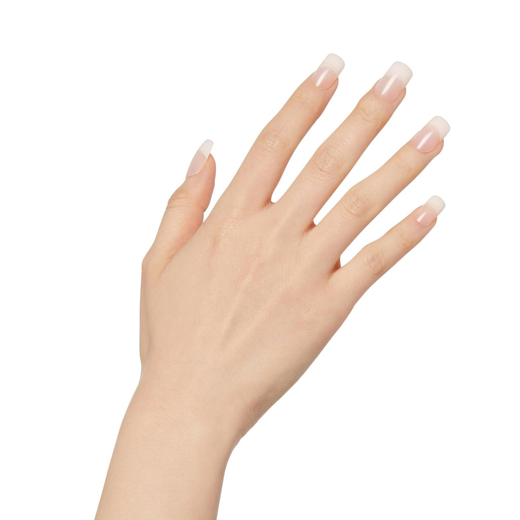 Buy now KISS Salon Acrylic Press On Nails, Nail glue included, 'Cashmere', French, Medium Size, Squoval Shape, Includes 28 Nails, 2g Glue, 1 Manicure Stick, 1 Mini file at indiglob india