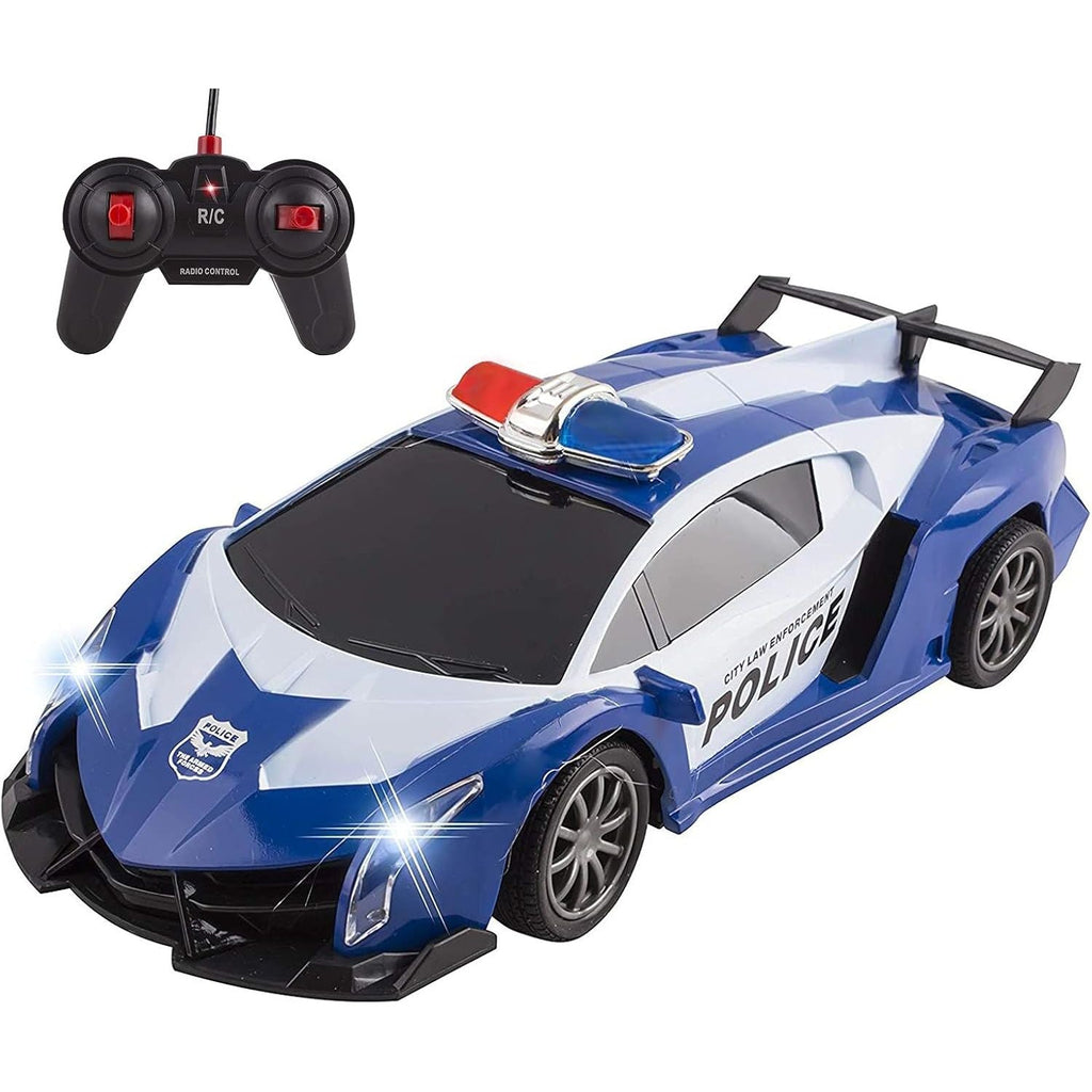 Buy now Vokodo Police RC Toy Super Exotic Large Remote Control Sports Car with Working Headlights and Police Lights (Blue) Default at indiglob india