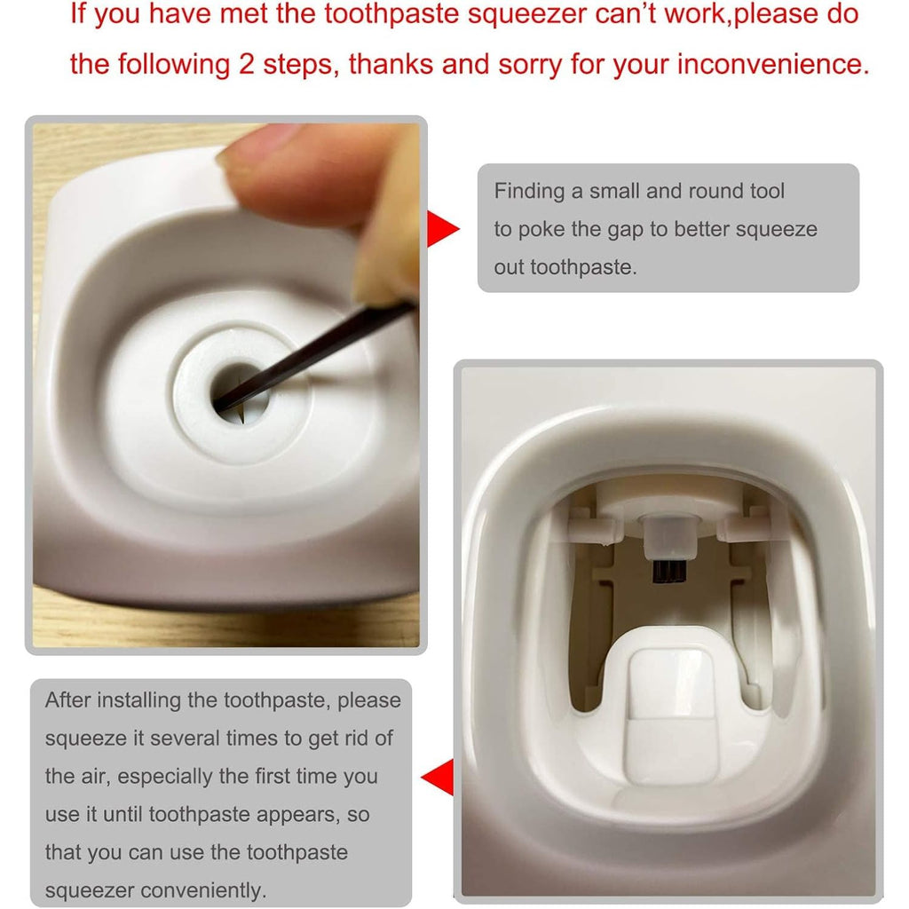 Buy now MOPMS Toothpaste Dispenser Wall Mounted for Bathroom Automatic Toothpaste Squeezer for Kids and Adult (Black-1Pcs) at indiglob india
