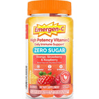 Emergen-C Vitamin C 250mg Gummies, Immune Support, Mixed Fruit, 36 Gummies | Zero Sugar, B Vitamins for Energy, Zinc and Manganese, Naturally Flavored, Allulose Sweetened