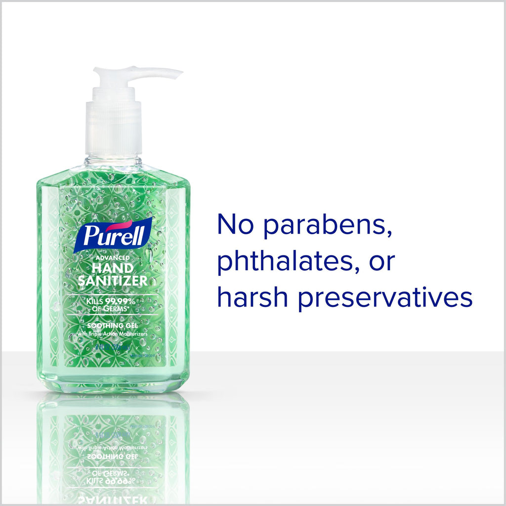 Purell Hand Sanitizer Soothing Gel Pump Bottle, 4ct x 8 oz - 9674-06-ECDECO