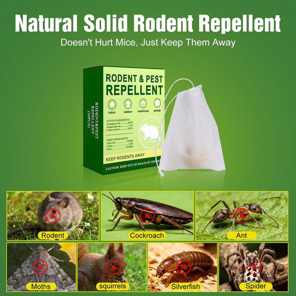 20 PCS Mouse Repellent Balls Natural Peppermint Oil Pest Control Repeller