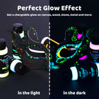 ARTME Glow in The Dark Paint, 10 Bright Colors 60ml/2oz Blacklight Paint Set, Neon Craft Paint, Acrylic Glow Fluorescent Paint Perfect for Art Painting, DIY projects, Halloween and Christmas Decoration