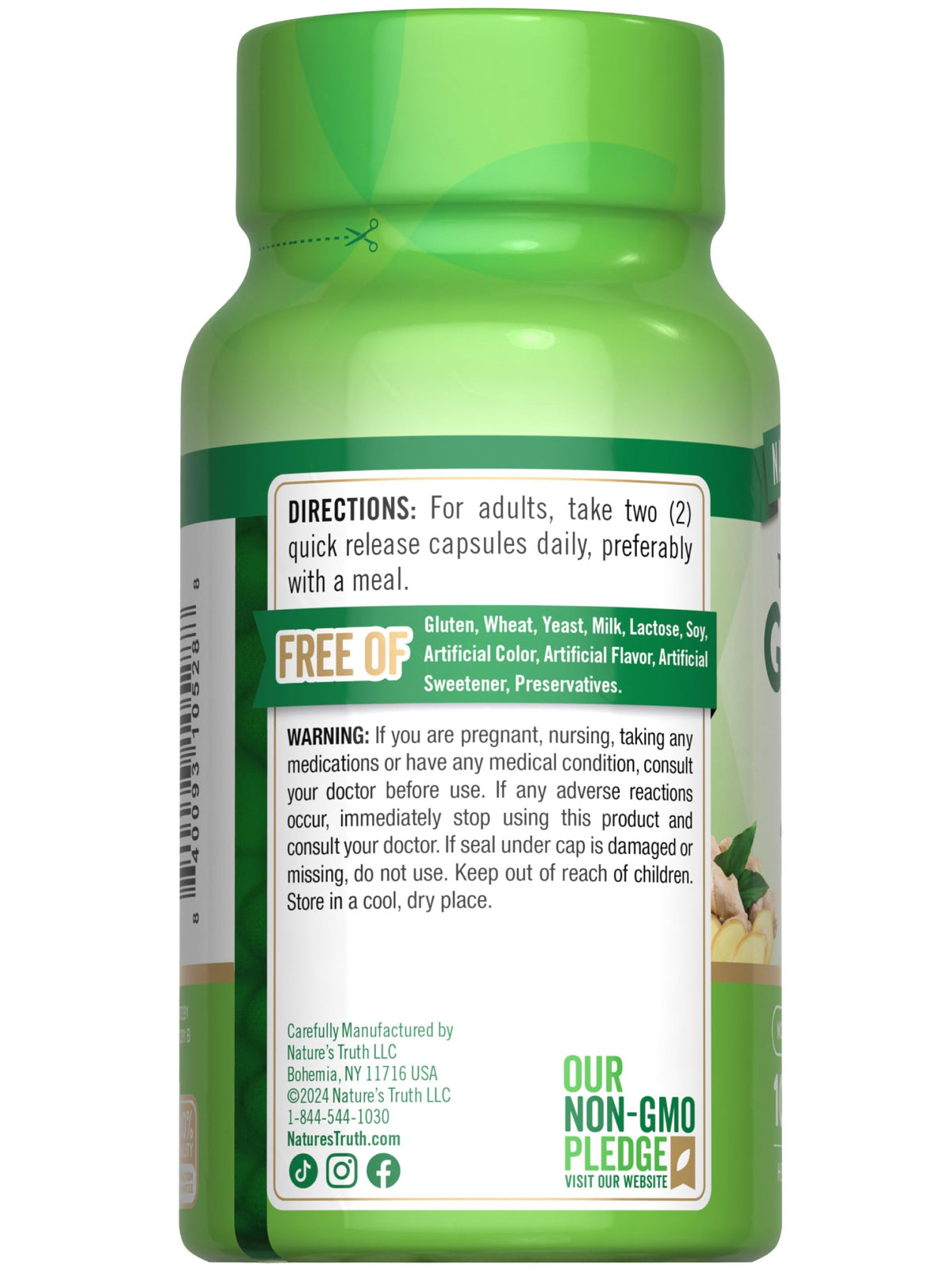 Nature's Truth Ginger Root Capsules | 100 Count | from Ginger Root Extract