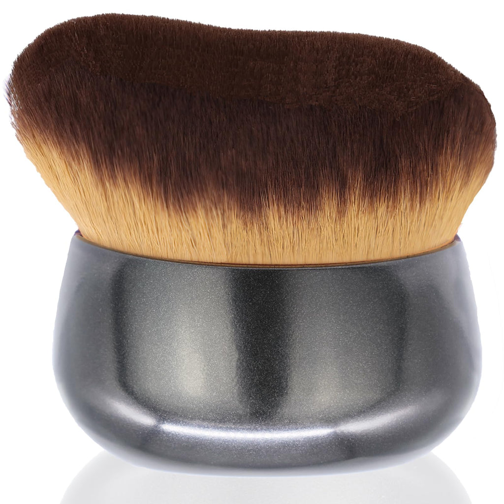 Extra Large Body Makeup Brush For Self Tanner, Leg Makeup &Bronzer Blend,75 mm Wide-headed Kabuki Brush Provides More Even &Pretty Application, Oval Face&Back Makeup Brush, Wet&Dry Use- Pink Rose Gold
