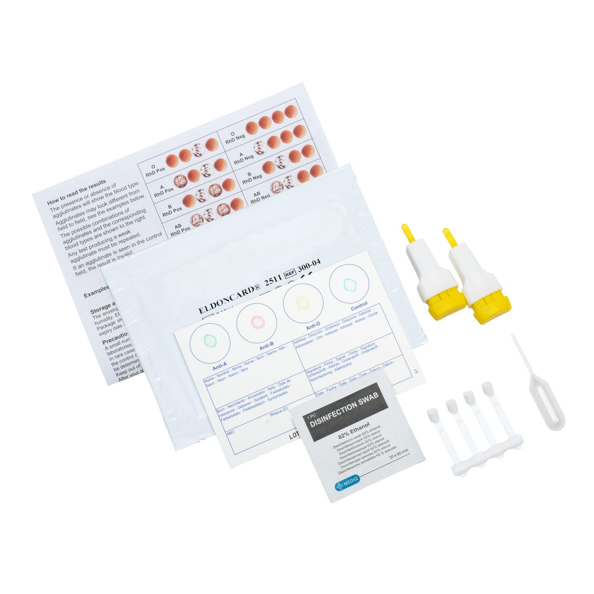 Eldoncard INC Blood Type Test, 1 Pack