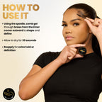 BASK & LATHER Stronghold 24-Hour Brow Gel – Clear Eyebrow Gel with Castor Oil, Argan Oil & Basil Leaf – Flake-Free, Waterproof, Smudge-Proof Eyebrow Setting for Thicker, Fuller Brows, 20mL