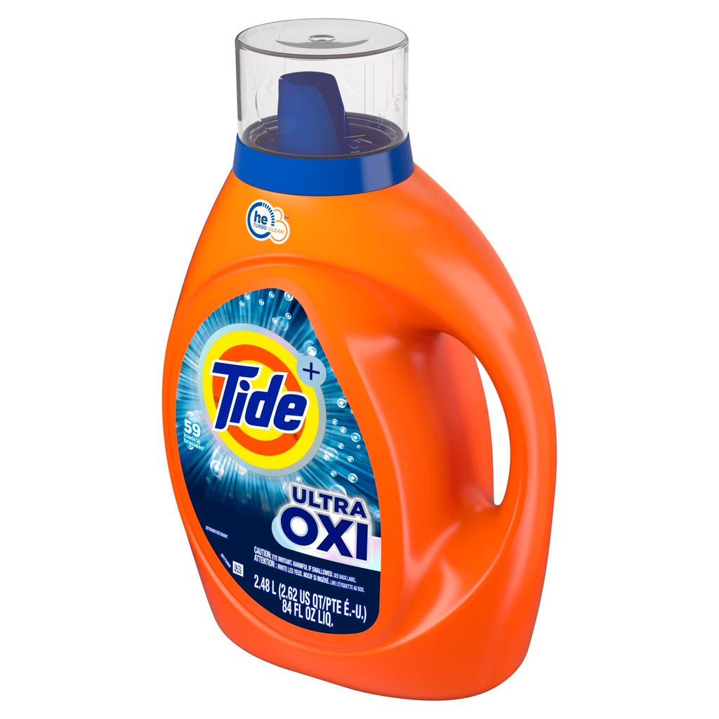 Buy now Tide Ultra Oxi Liquid Laundry Detergent, Fresh, 84 Fl Oz, Blue at indiglob india
