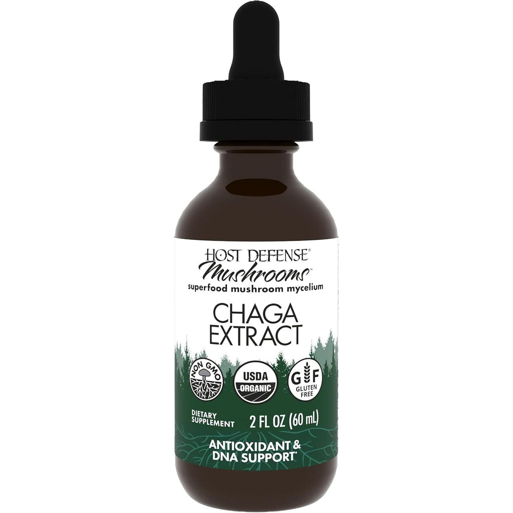 Buy now Host Defense Chaga Extract - Immune System Support Supplement - Chaga Mushroom for Antioxidant Activity Support - Liquid Dietary Mushroom Supplement - 2 fl oz (60 Servings)* at indiglob india