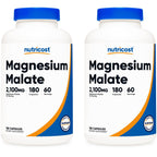 Nutricost Magnesium Malate 2,100mg, 180 Capsules - Vegetarian, Non-GMO, Gluten Free (Pack of 3)