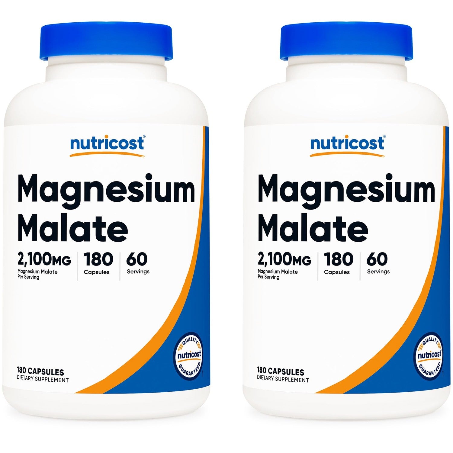 Nutricost Magnesium Malate 2,100mg, 180 Capsules - Vegetarian, Non-GMO, Gluten Free (Pack of 3)