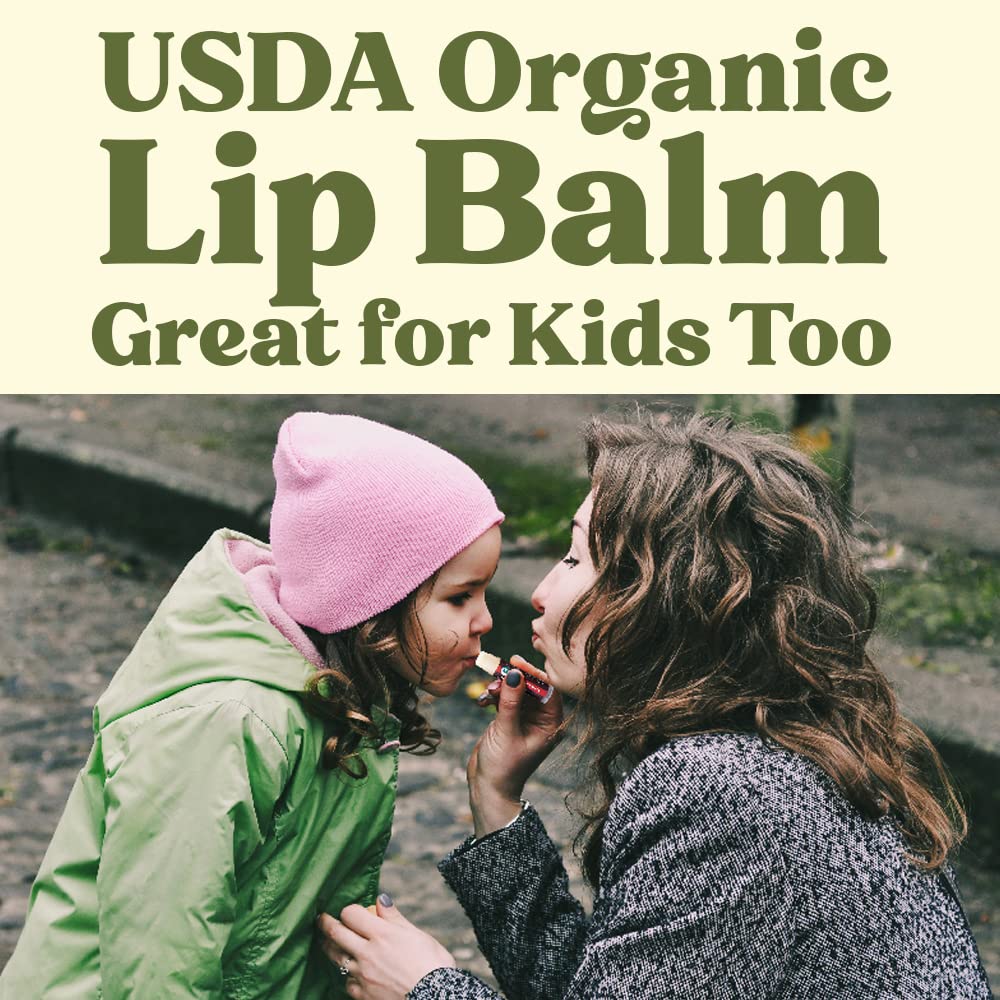 Buy now Earth's Daughter USDA Organic Lip Balm 6-Pack - Fruit Flavors, Beeswax, Coconut Oil, Vitamin E - Best Lip Repair Chapstick for Dry Cracked Lips - Moisturizing Lip Care at indiglob india