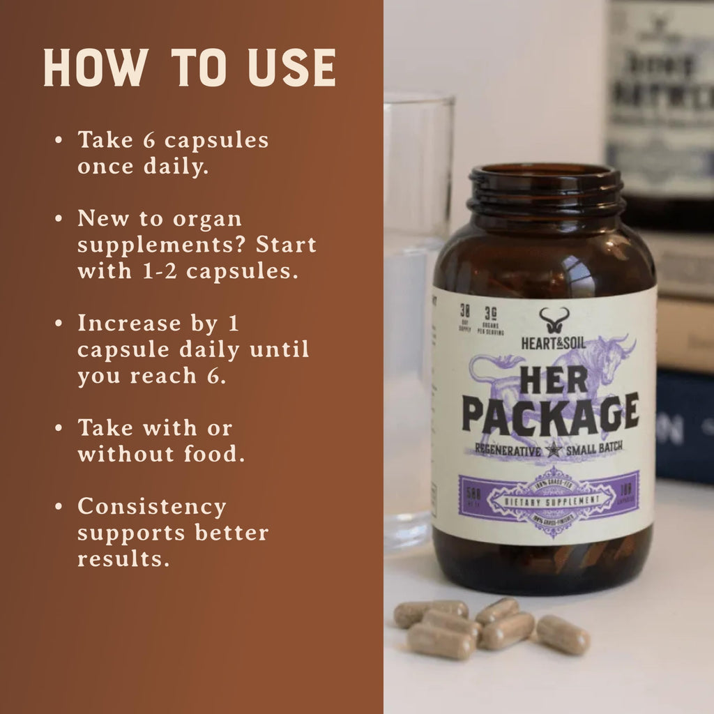 HEART & SOIL Her Package Supplement, 180 Capsules