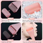 Fronnor Ice Roller for Face,Eyes,Facial Massager Tool,Soothing Skin Care Tool,Cooling Skincare Device for Puffiness,At-Home Spa Gift for Women(Pink)