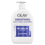 Olay Face Wash Daily Facial Cleanser with Retinol, Peptides and Glycerin, Smoothing and Hydrating Anti Aging Face Wash, Sulfate Free Cream Cleanser for Mature Skin, Daily Use, 16 Oz