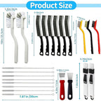 23Pcs Crevice Cleaning Brush Set, Hard Bristle Scrub Brushes Tools for Gaps