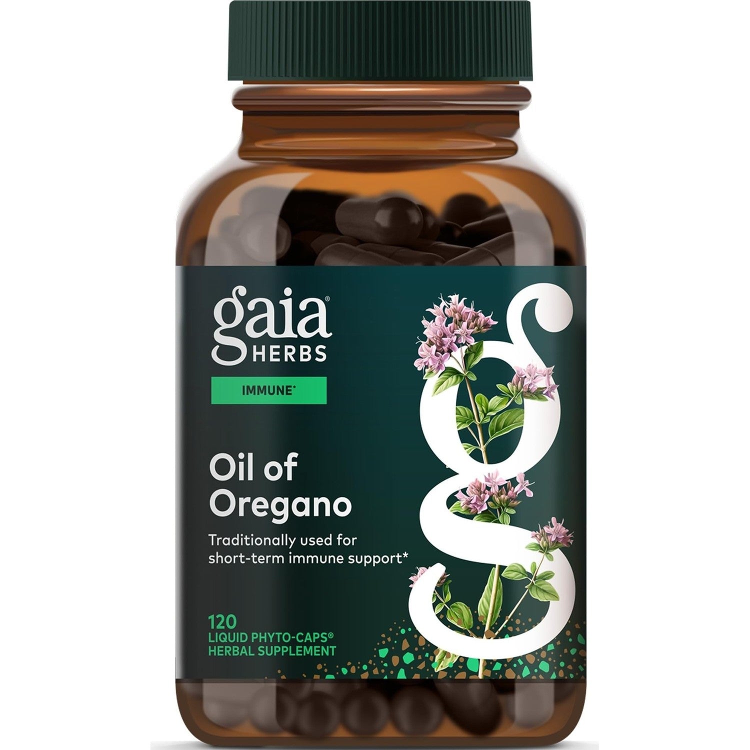Gaia Herbs Oil of Oregano Capsules - 230 mg Oregano Leaf - Immune & Antioxidant Support Supplement with Oregano Oil, Carvacrol & Thymol* - 180 Vegan Liquid Phyto-Caps (180 Servings)