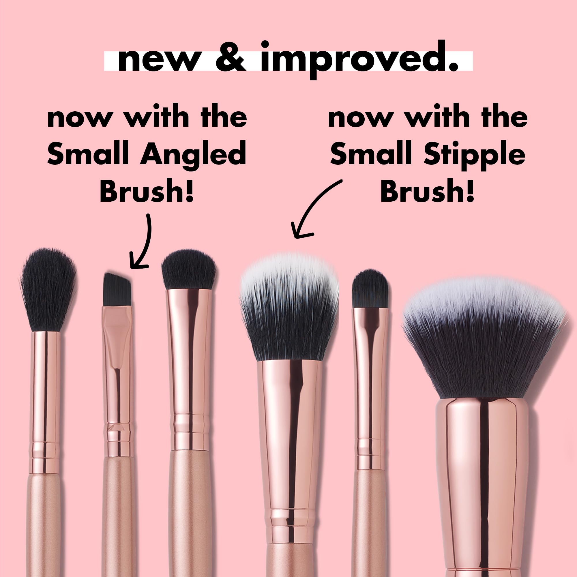 Buy now e.l.f. Flawless Face Kit, 6-Piece Brush Collection, Brushes For Face, Eyes & Brows, Vegan & Cruelty-Free at indiglob india