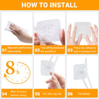 No Drill Furniture Anchors Adhesive (10 Packs) for Baby Proofing, Adjustable Anti-Tip Furniture Wall Safety Straps for Child, Keep Toddlers & Pets Safe from Falling Furniture Like Dresser & Bookshelf