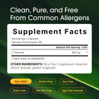 NatureBell L-Theanine Supplement - 400 Capsules - 400mg Max Potency Amino Acid Support - for Relaxation, Calm, and Focus - Non-Drowsy Free-Form Formula*