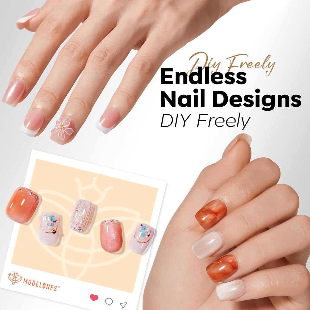 Modelones Short Almond Nail Tips, 360 pcs, perfect for endless DIY nail designs. Verified by CuratCart for quality assurance.