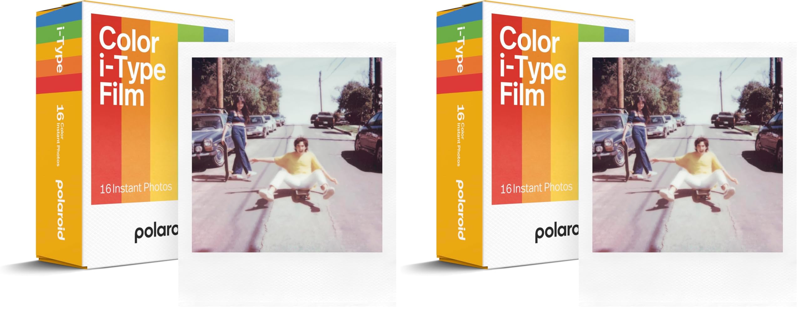 Buy now Polaroid Instant Color I-Type Film - 40x Film Pack (40 Photos) (6010) 16 Photos (Pack of 2) White Frame at indiglob india